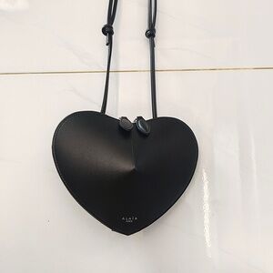 Alaïa Black Heart Crossbody Bag